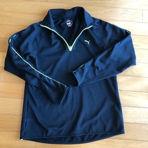 Puma Black Quarter Zip Pullover Size M